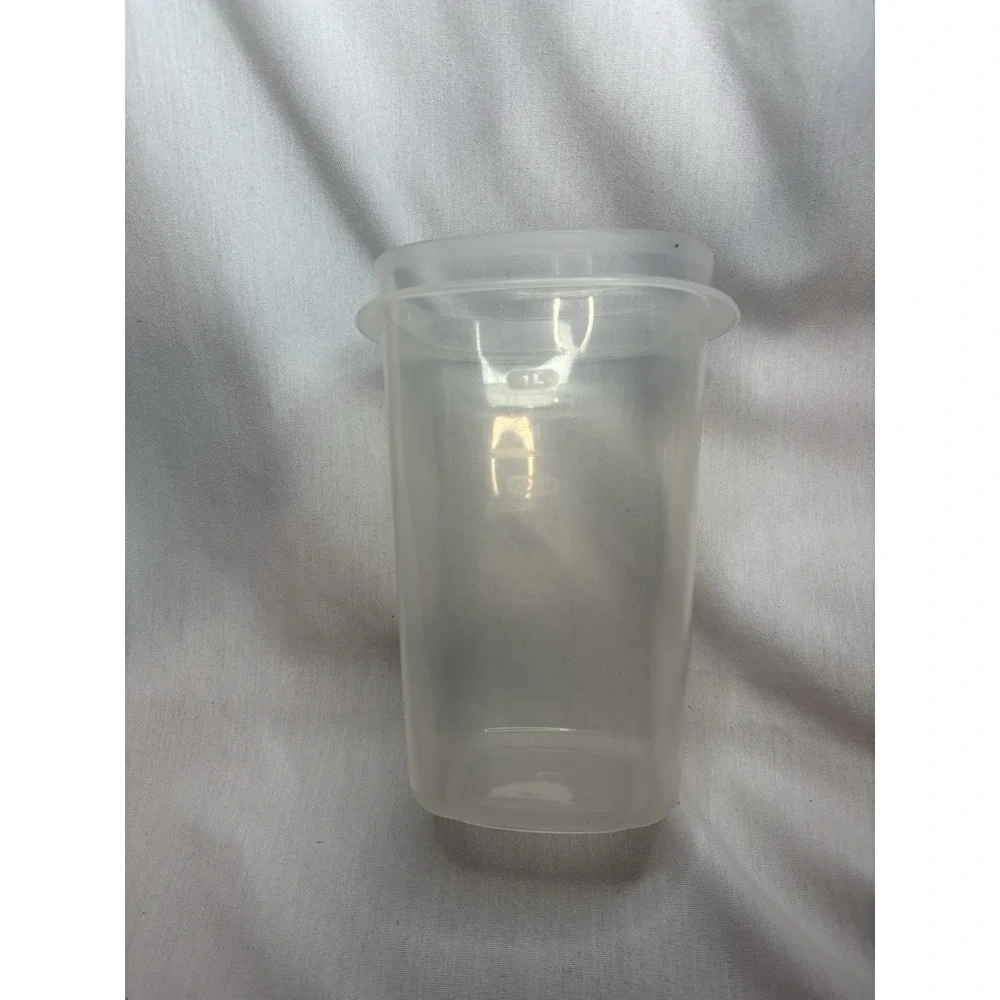 Rubbermaid Storage Container Set 1.2L Rectangular Clear/Red Snap Lid 2pcs‎